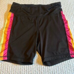 Cabana Life Black Shorts with Multicolored Accents